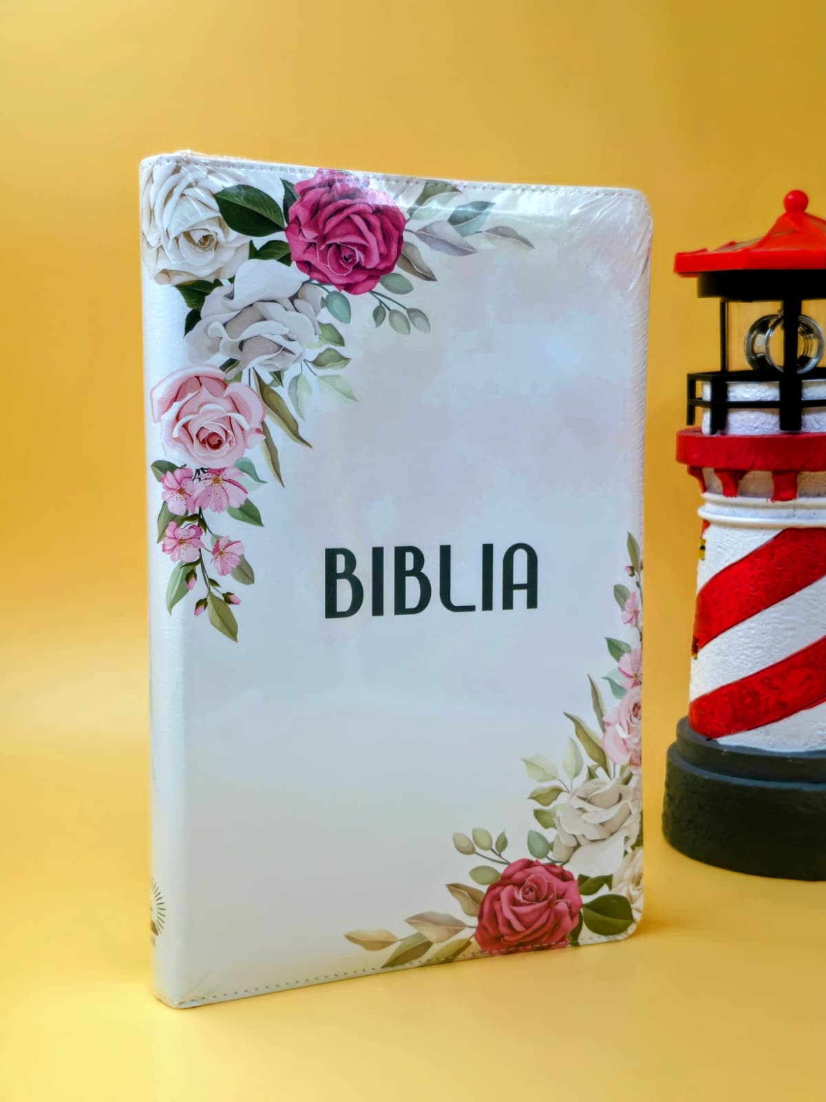 Biblia SBIR 076 ZTI Floral Crem